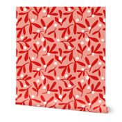 Mistletoe Scatter - Red on Pink