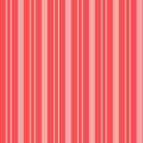 JP4 - Narrow Rhythmic Cadence Stripes in Coral Monochrome