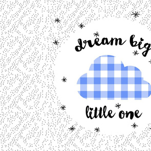 Dream_Big_Gingham_Marine_Blue_Pillow_Panel