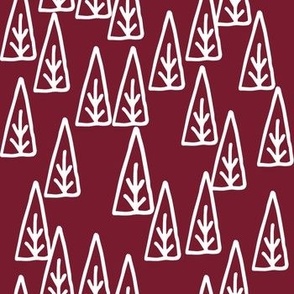 christmas trees // scandi christmas fabric xmas holiday christmas trees holiday maroon burgundy fabric