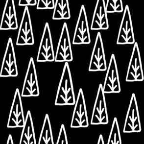 christmas trees // scandi black and white christmas trees xmas holiday christmas fabric fir tree xmas holiday