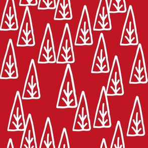 christmas trees // red and white scandi xmas holiday christmas trees red and white christmas