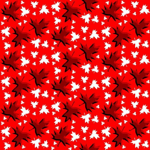 Maple Leaf Multi 3D on Red