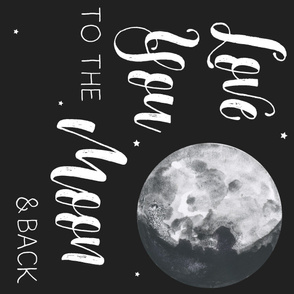 Love You to the Moon and Back Quote - 90 degrees