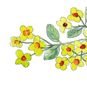 Hypericum berries 2 Tea Towel