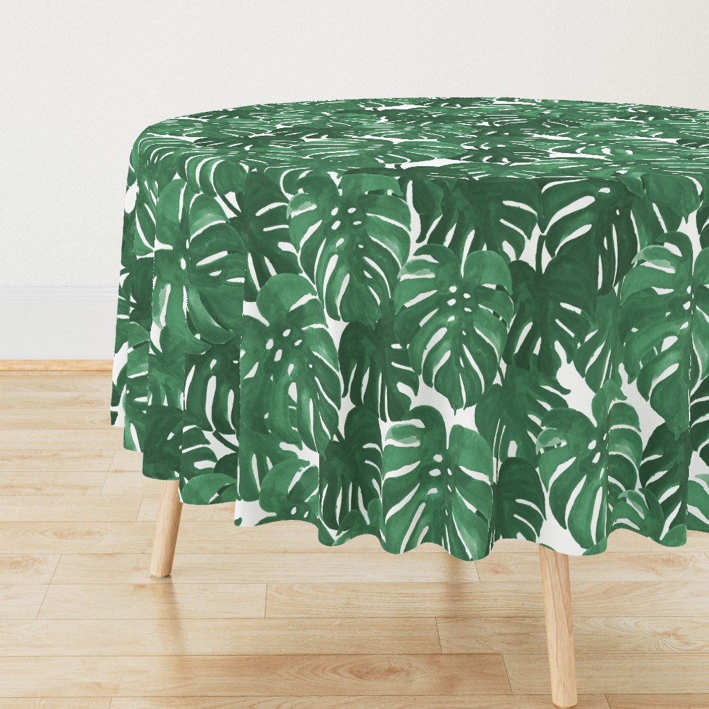 monstera cheese plant painted tropical palms botanical tropical palm springs trendy plants cactus succulents plants - EXTRA LARGE PRINT