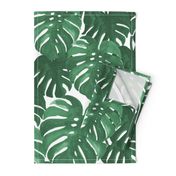 monstera cheese plant painted tropical palms botanical tropical palm springs trendy plants cactus succulents plants - EXTRA LARGE PRINT