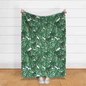 monstera cheese plant painted tropical palms botanical tropical palm springs trendy plants cactus succulents plants - EXTRA LARGE PRINT