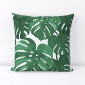 monstera cheese plant painted tropical palms botanical tropical palm springs trendy plants cactus succulents plants - EXTRA LARGE PRINT