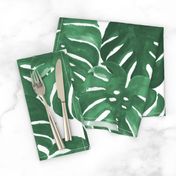 monstera cheese plant painted tropical palms botanical tropical palm springs trendy plants cactus succulents plants - EXTRA LARGE PRINT