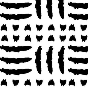 Black and White Tribal Line Pattern