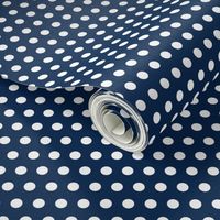 Garden Party - Navy Blue Polka Dots