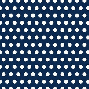 Garden Party - Navy Blue Polka Dots