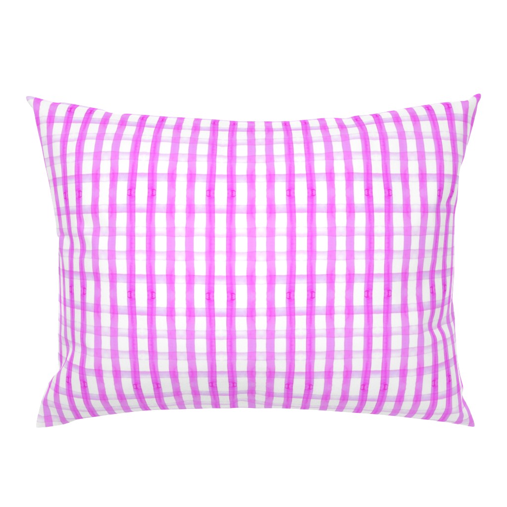 gingham watercolor neon purple