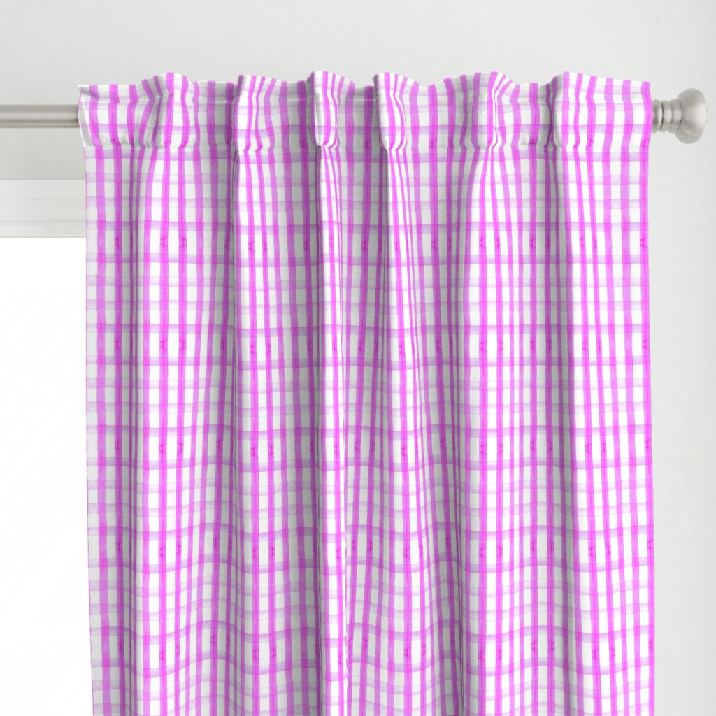 gingham watercolor neon purple