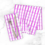 gingham watercolor neon purple