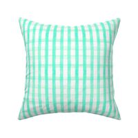 gingham watercolor turquois