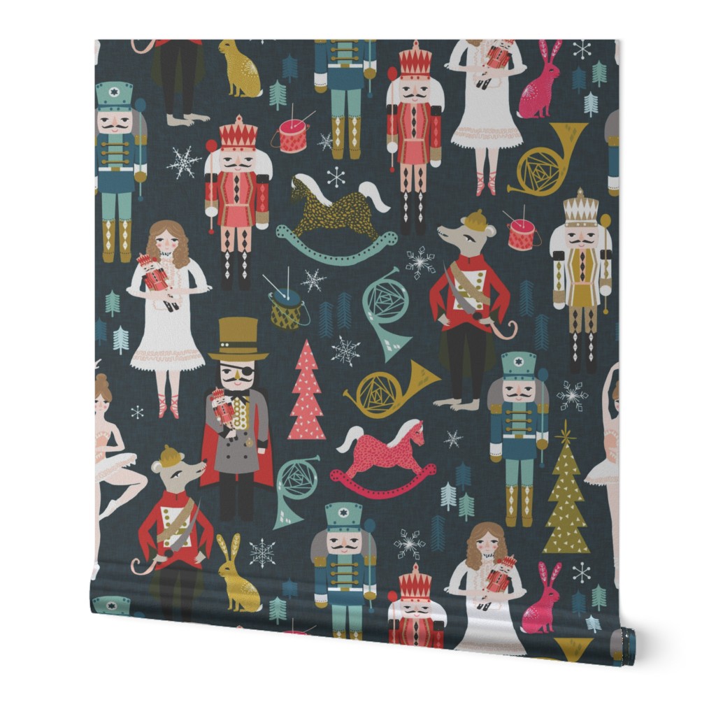 nutcracker ballet // nutcrackers xmas holiday christmas christmas xmas holiday fabric by andrea lauren