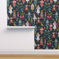 nutcracker ballet // nutcrackers xmas holiday christmas christmas xmas holiday fabric by andrea lauren