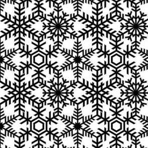 Snowflakes Web White Black Grey