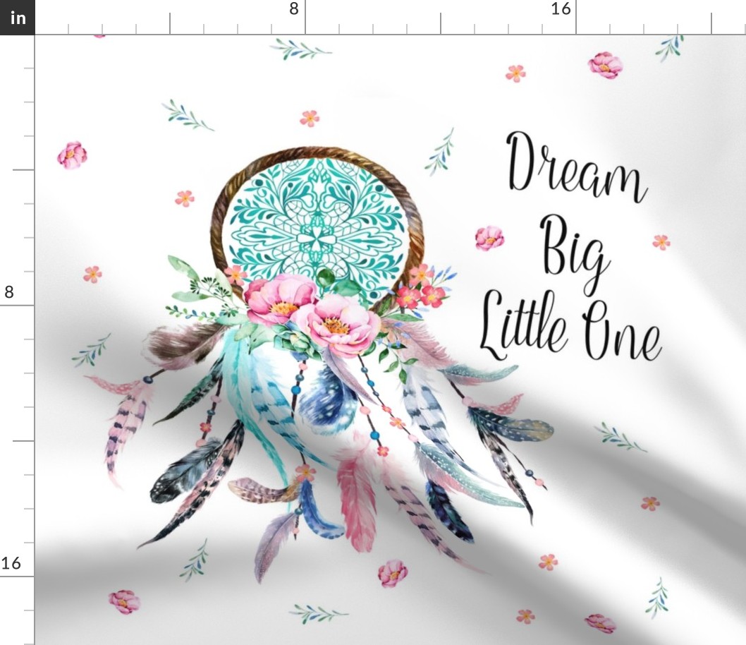 Dream Big Little One Dream Catcher Aqua - 4 to 1 Yard