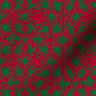 Snowflakes Web Red Green 