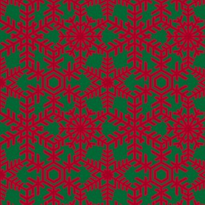 Snowflakes Web Red Green 