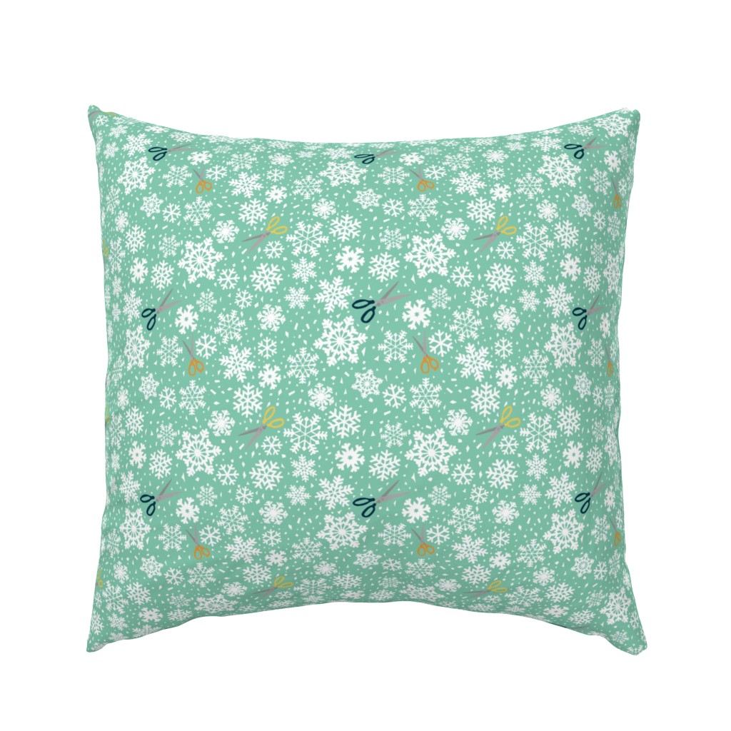 Paper snowflakes  green