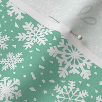 Paper snowflakes  green