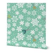 Paper snowflakes  green