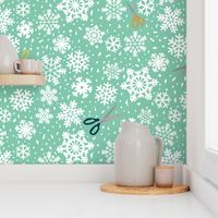 Paper snowflakes  green