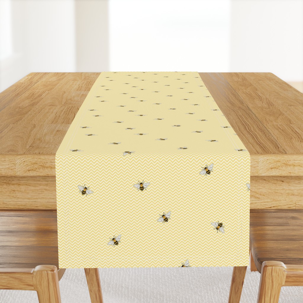 Bees on yellow chevron