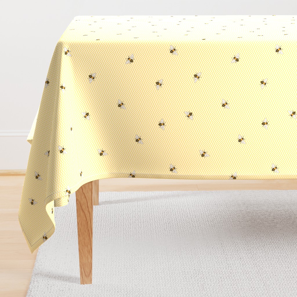 Bees on yellow chevron