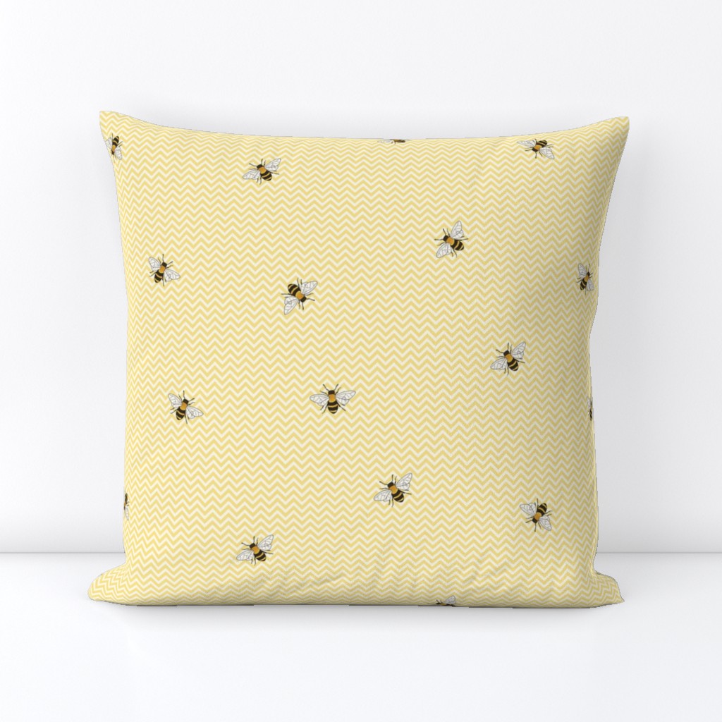 Bees on yellow chevron