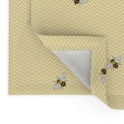 Bees on yellow chevron