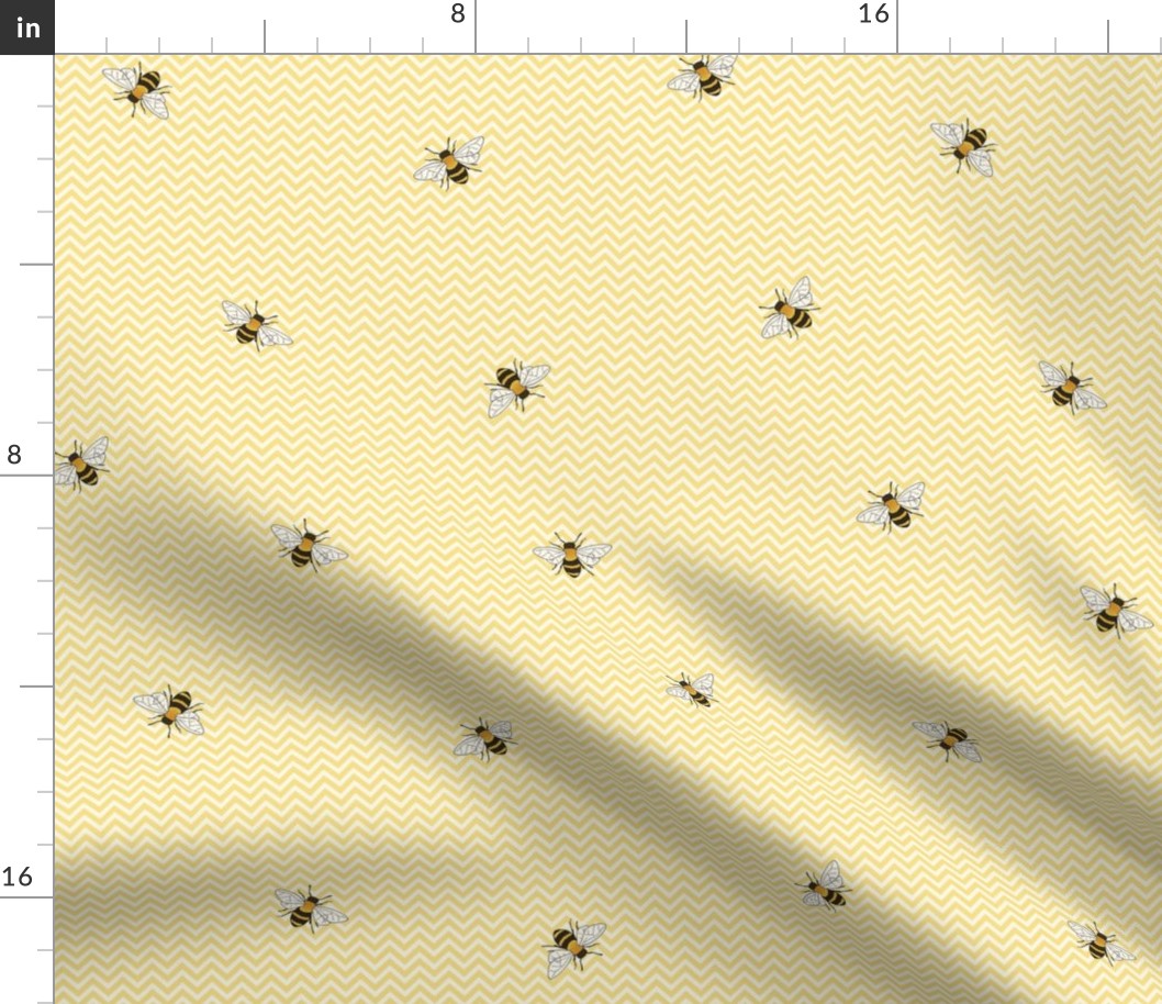 Bees on yellow chevron