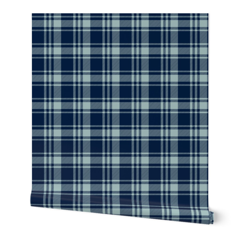 fall plaid || dusty blue and navy - happy camper wholecloth coordinate fabric