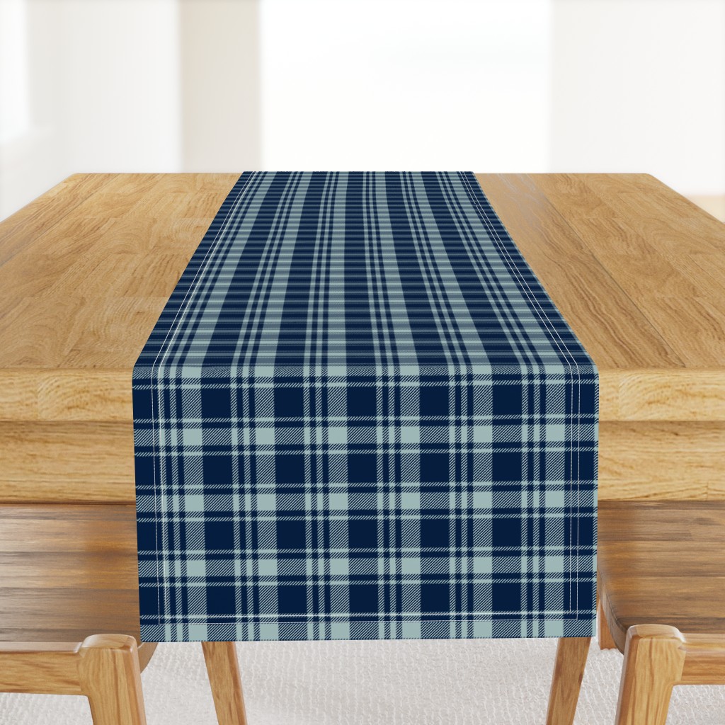 fall plaid || dusty blue and navy - happy camper wholecloth coordinate fabric