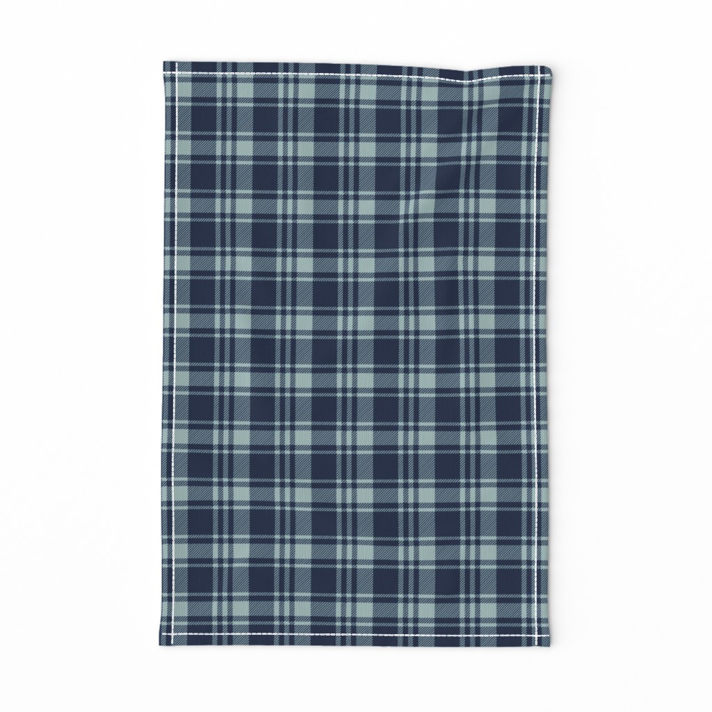 fall plaid || dusty blue and navy - happy camper wholecloth coordinate fabric