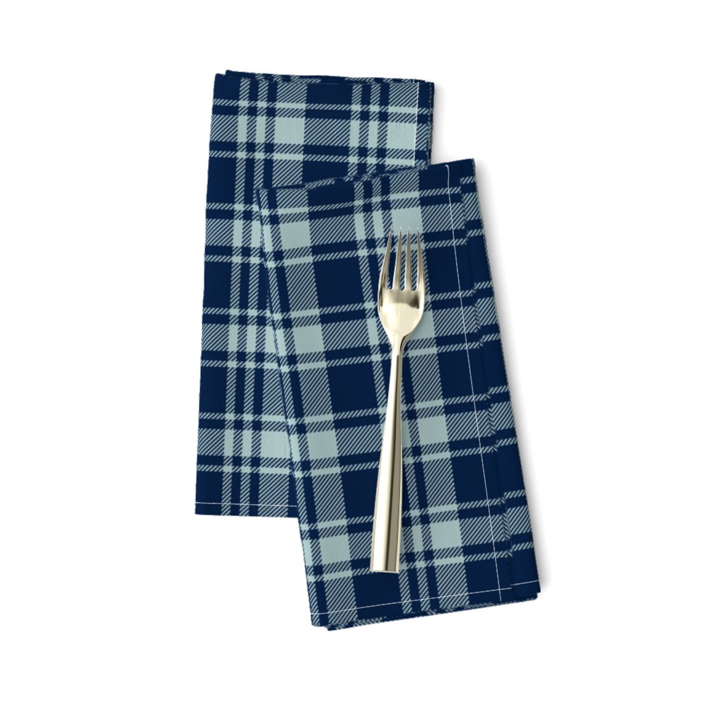 fall plaid || dusty blue and navy - happy camper wholecloth coordinate fabric