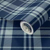 fall plaid || dusty blue and navy - happy camper wholecloth coordinate fabric