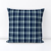 fall plaid || dusty blue and navy - happy camper wholecloth coordinate fabric