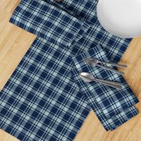 fall plaid || dusty blue and navy - happy camper wholecloth coordinate fabric