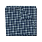 fall plaid || dusty blue and navy - happy camper wholecloth coordinate fabric