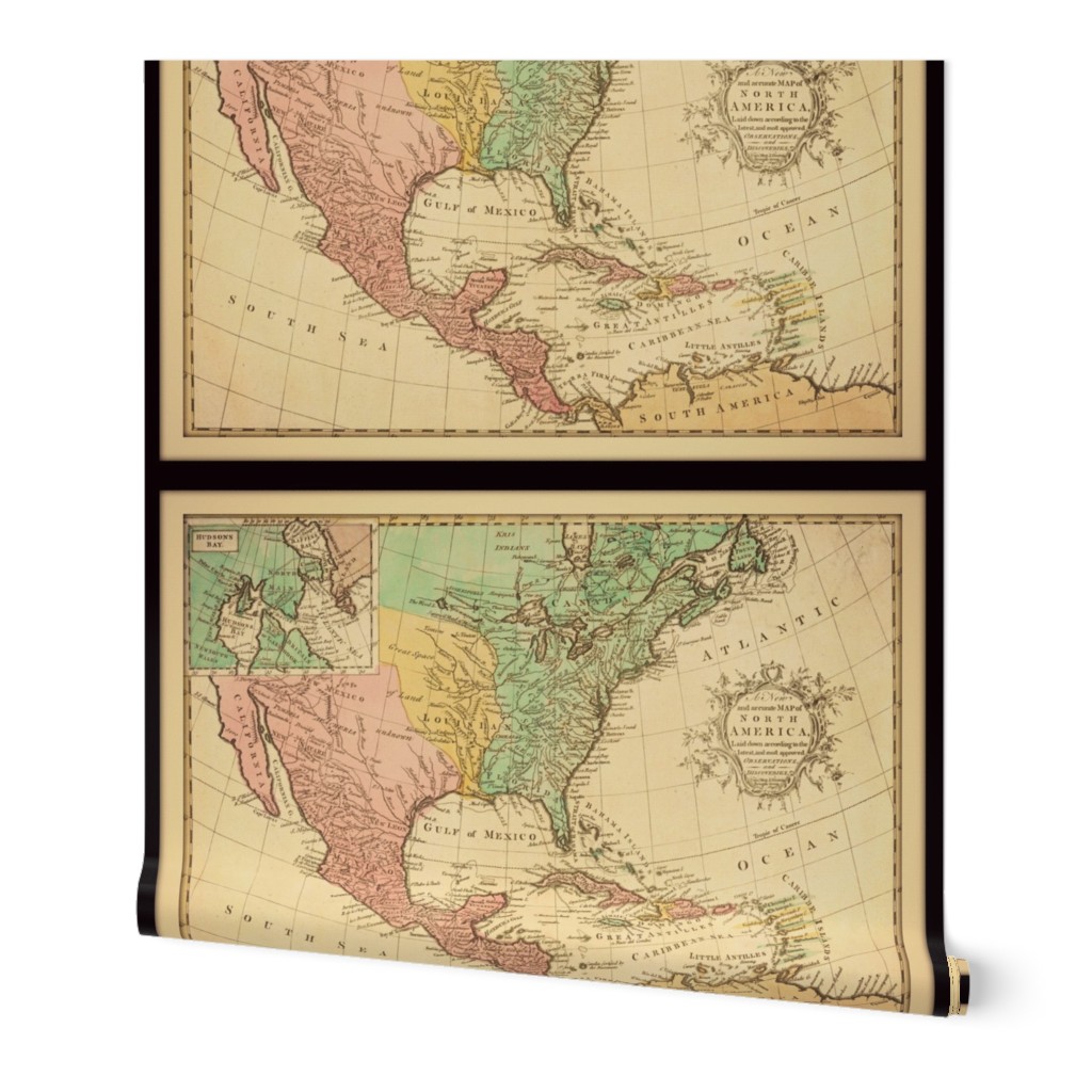 North American map, vintage, FQ