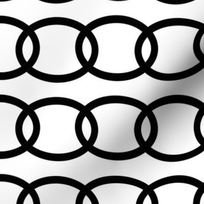 Black Chains Links Repeat Geometric Design