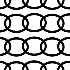 Black Chains Links Repeat Geometric Design