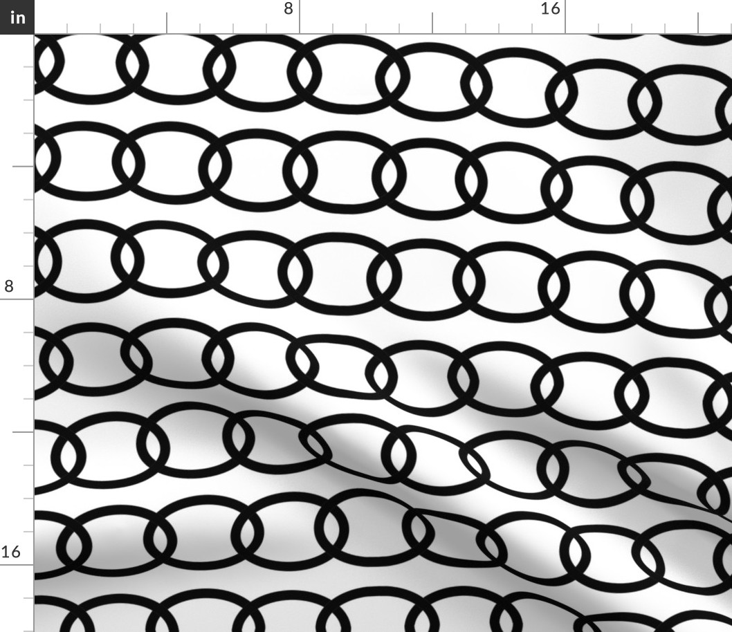 Black Chains Links Repeat Geometric Design