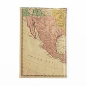 North America map, vintage, large