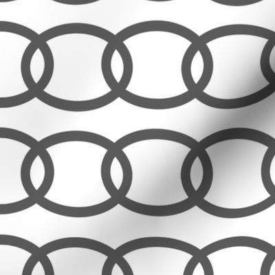 Grey Gray Chains Links Repeat Geometric Design
